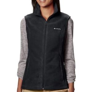 Columbia Womens Benton Springs Fleece Vest in Black Size Small